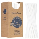 BIO eco-friendly paper straws PAPER STRAWS thick 8/205mm - white 160pcs.