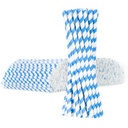 BIO eco-friendly paper straws PAPER STRAWS thick 8/205mm - white and blue 500pcs.