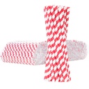 BIO eco-friendly paper straws PAPER STRAWS thick 8/205mm - white and red 500pcs.