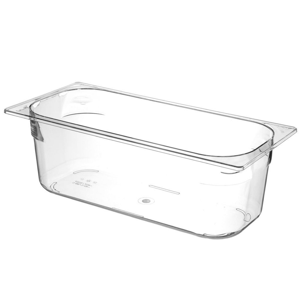 Polikarbonatinis ledų padėklas 360x165x120 mm - skaidrus, 5 l - HENDI 807026