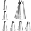 Ends of the star tip for sleeves of confectionery bags corrugated steel - set of 7 pcs. - HENDI 551714