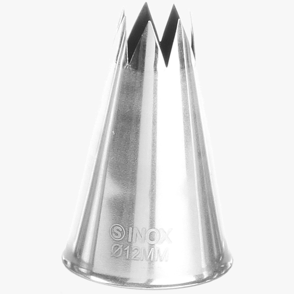Tip star tip for confectionery bag sleeves steel 12mm diameter - HENDI 551424