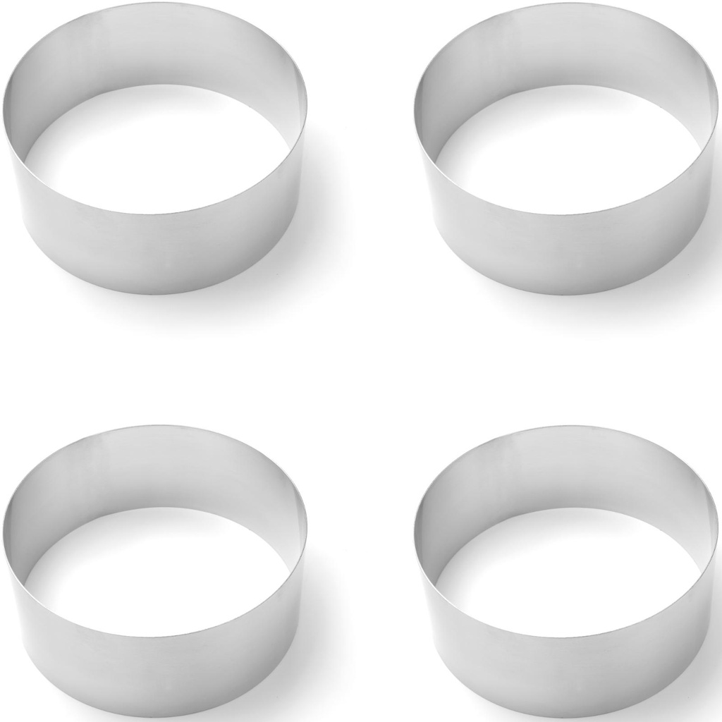 Pastry rim for cake OKRING - KIT of 4pcs.  - HENDI 512449