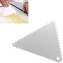 Nerūdijančio plieno trikampis dantytas konditerijos grandiklis 110x110 mm - HENDI 554227