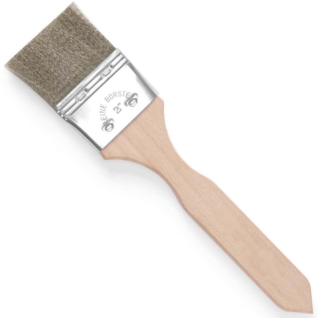 Virtuvinis riebalų šepetėlis iš nerūdijančio plieno su vielos šereliais, platus 50x220mm - HENDI 515396