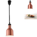 Food warming lamp - pendant cylindrical conical copper 250W
