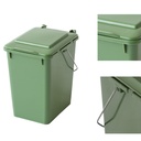 Recycle garbage can for sorting garbage and trash - green 10L