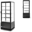Confectionery refrigerated display case 4 shelves 98L LED - black