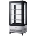 Refrigerated confectionery display case on wheels 3 shelves LED 550L