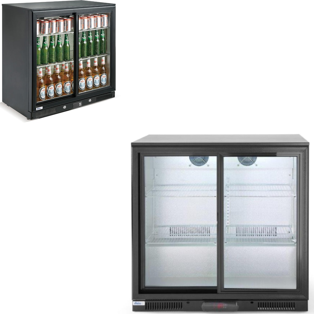 Gėrimų baro šaldytuvas 2 durų 90 cm pločio 228L
