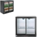 Beverage bar refrigerator 2-door 90cm wide 228L