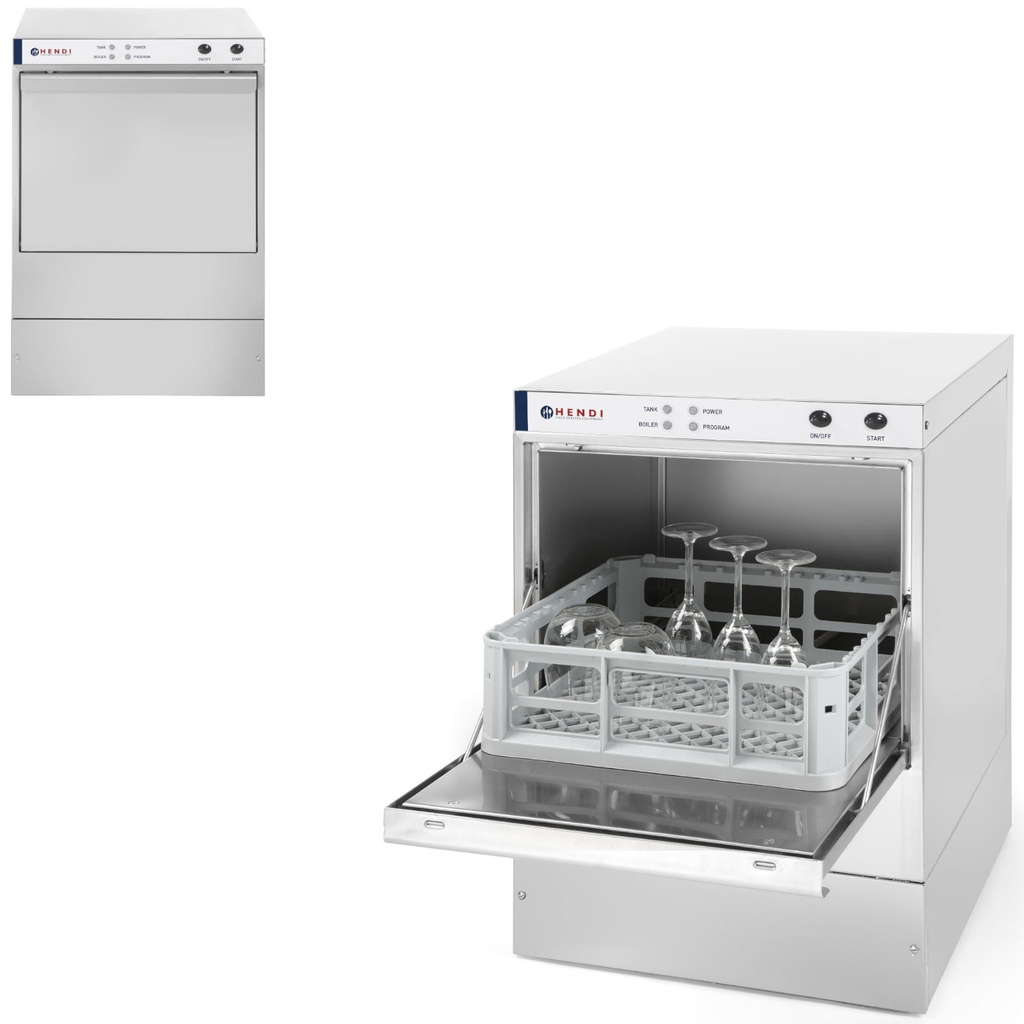 Bar dishwasher for glassware fast and economical basket 40x40cm 230V