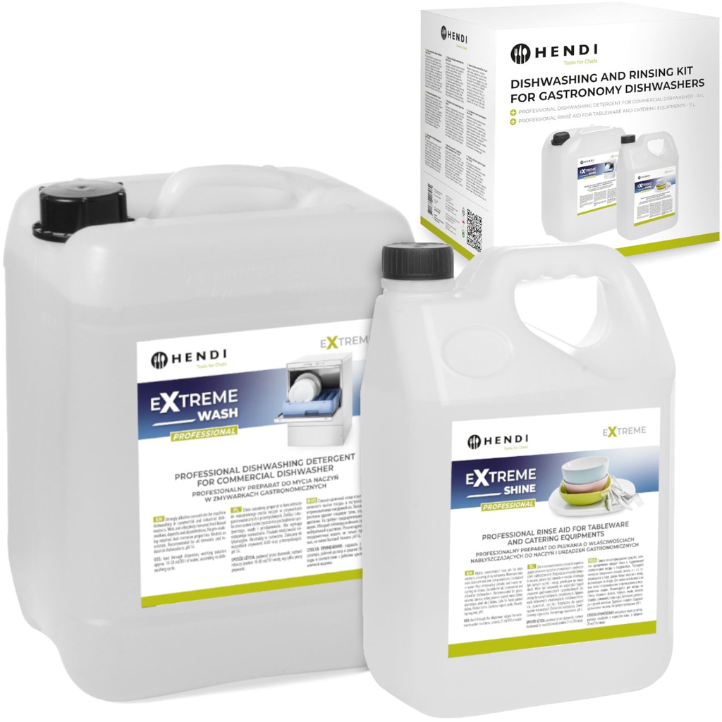 Washing and rinsing liquid for catering dishwashers KIT 10L + 5L