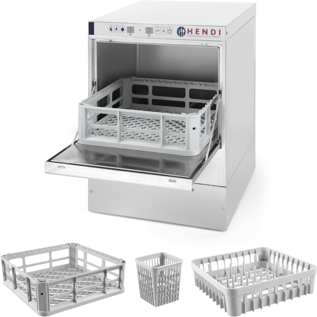 Bar dishwasher for glassware + dispenser + pump basket 40x40cm 230V 3 PROGRAMS