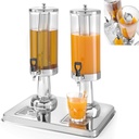 Refrigerated beverage juice dispenser double 2 x 3L