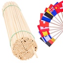 Wooden beech flag sticks 50cm/5mm 100pcs