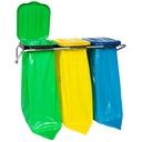 Wall-mounted wall bracket for waste segregation 3 colors - 120L bags