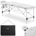 Portable folding massage table bed up to 180kg Bordeux white