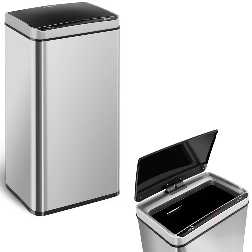 Automatic contactless waste garbage can with motion sensor range 20 cm 70 L
