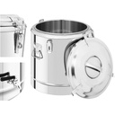 Catering thermos with tap for transporting beverages steel 35L