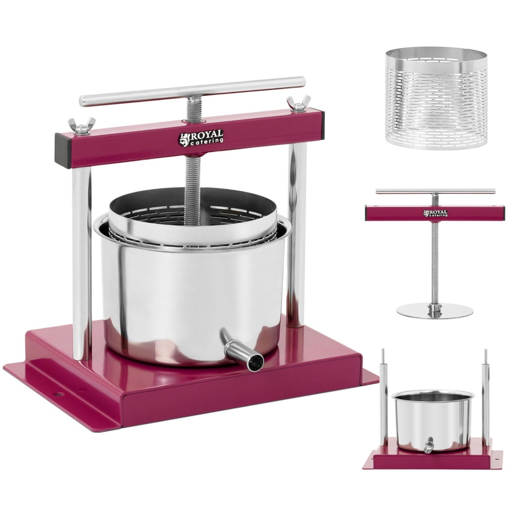 Stainless steel manual fruit juice wine press 3L