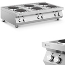Adjustable 6-plate electric cooker 22 cm dia 6 x 2600 W 400 V ITALY