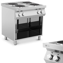 4 plate freestanding electric cooker with open base 4 x 2600 W 400 V ITALY