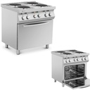 4 plate electric stove with oven 4 x 2600 W 3 kW 400 V ITALY
