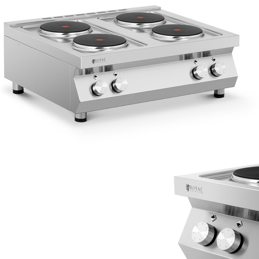 Electric stove 4-hob adjustable dia. 22 cm 4 x 2600 W 400 V ITALY
