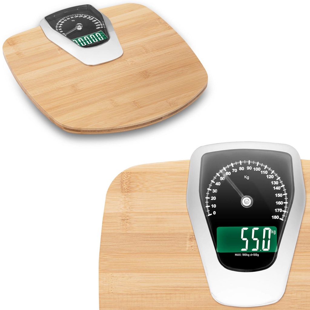 Vannas istabas analogie elektroniskie svari BAMBUS kg. lb līdz 180 kg