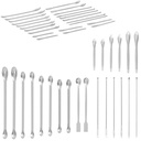 Spatulas laboratory steel spoons set of 22 items