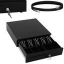 Cash drawer for cash register 3/5 compartments for coins 5 spaces for banknotes