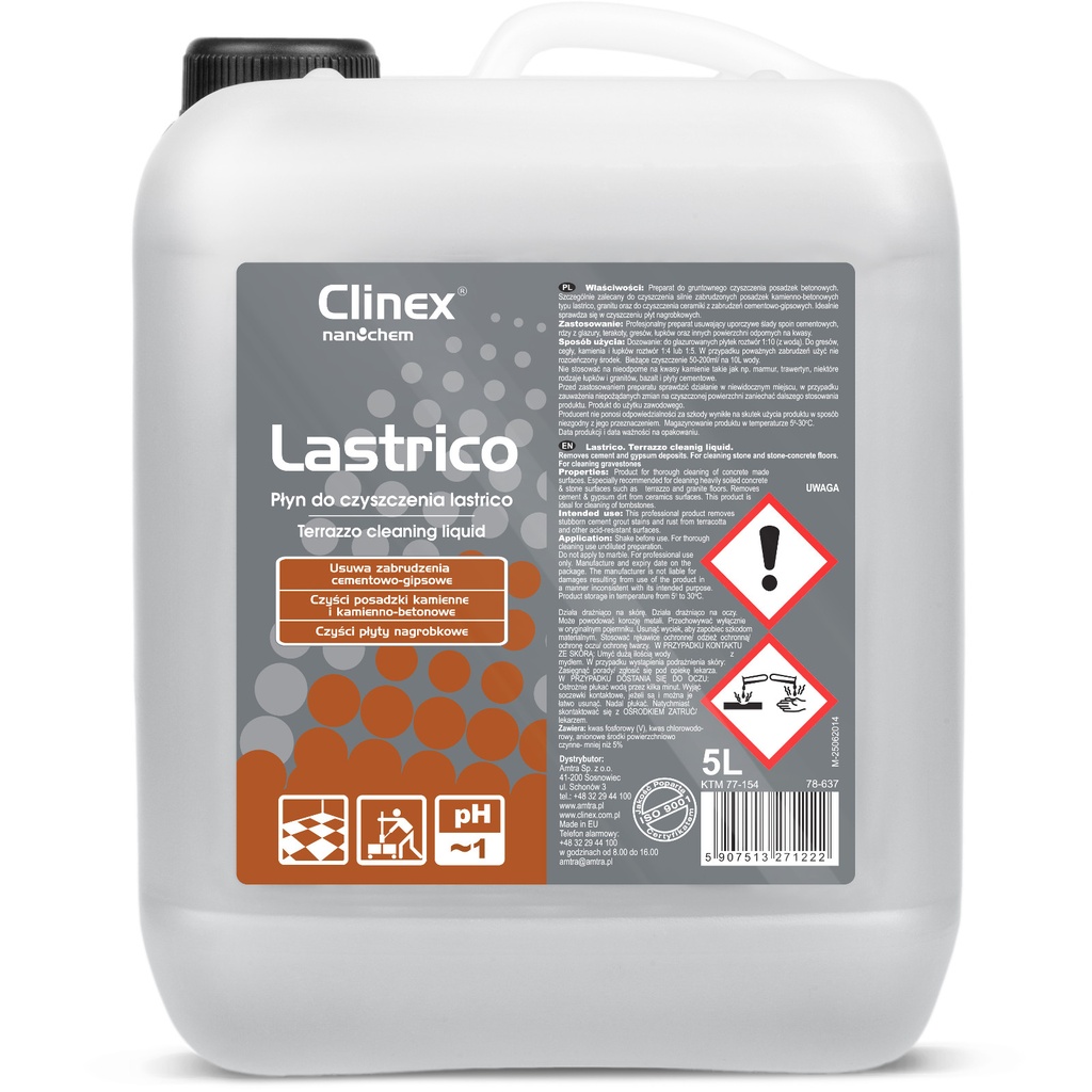 CLINEX Lastrico concrete stone floor cleaner 5L