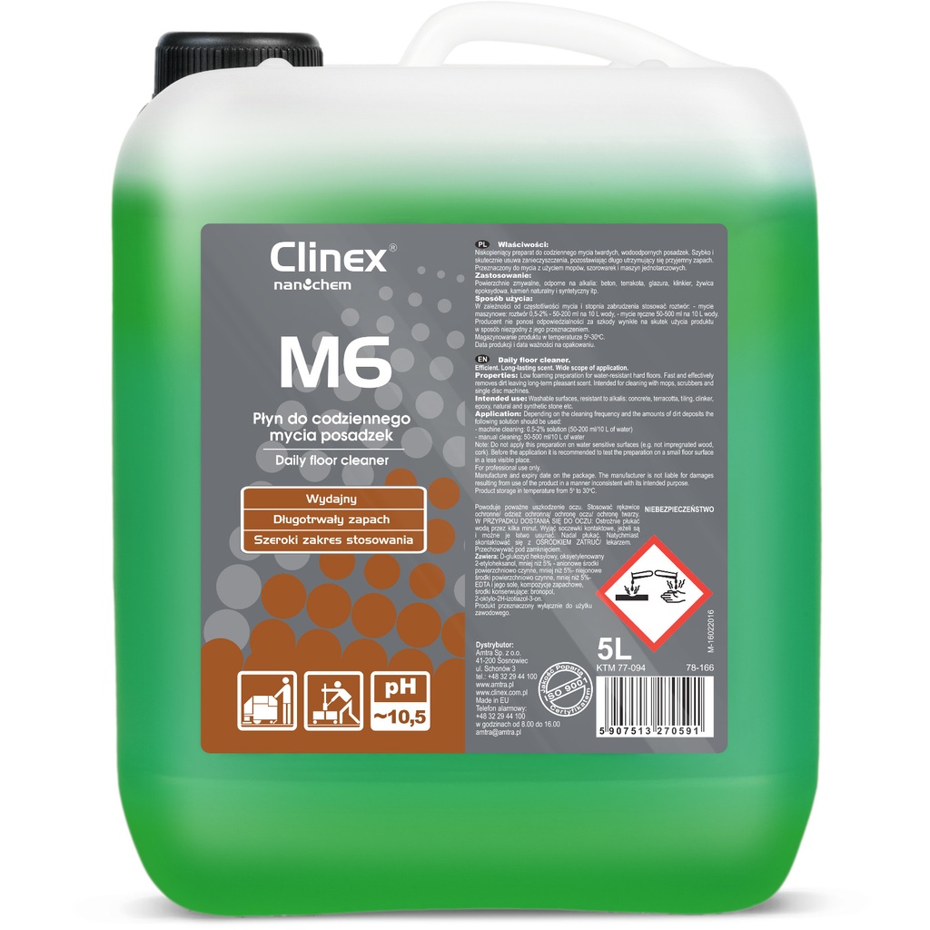 CLINEX M6 5L floor cleaner for daily cleaning of floors