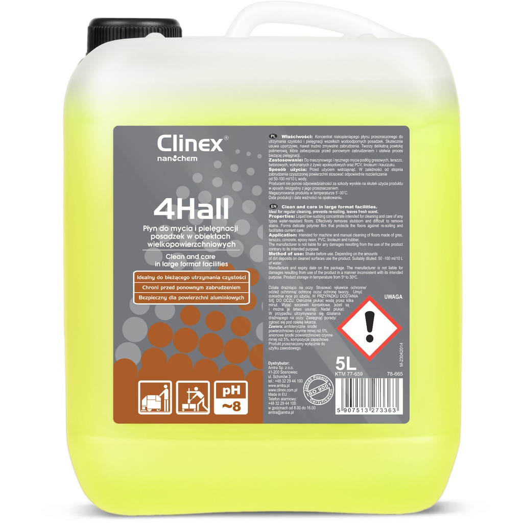 CLINEX 4Hall 5L polymeric concentrated floor cleaning and maintenance liquid
