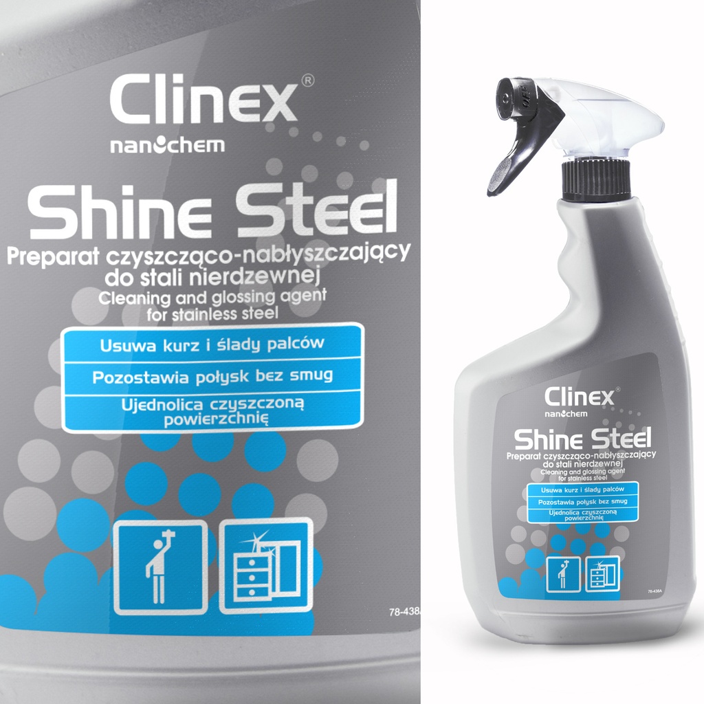 CLINEX Shine Steel furniture and equipment cleaner and shiner 650ML