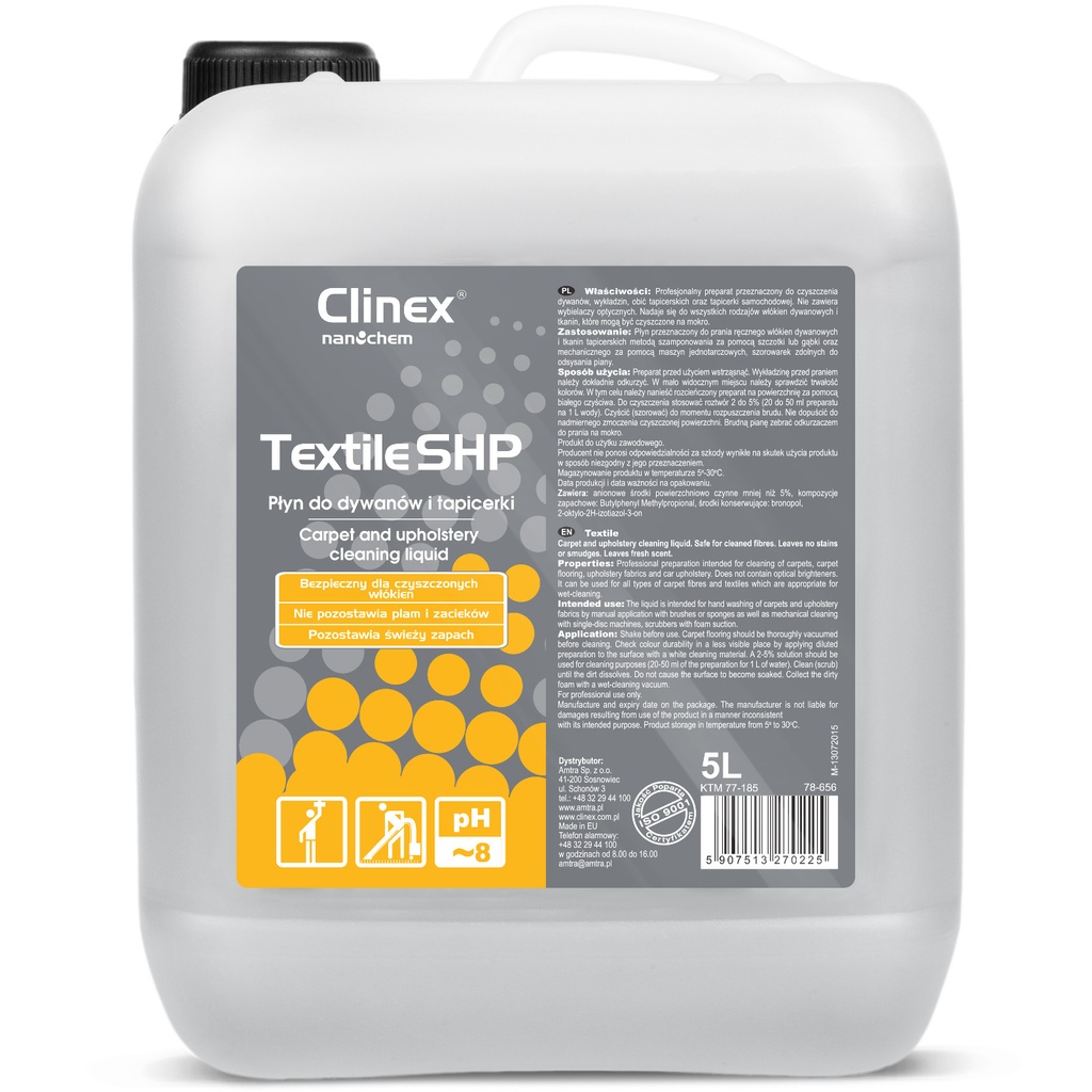 CLINEX Textile SHP 5L carpet and upholstery cleaner.