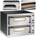 Professional electric double chamber pizza oven 8 pizzas diameter 32 cm 400 V 9400 W ITALY