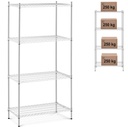 Workshop rack chrome-plated 4 wire shelves up to 1 t 1000 kg 90x45x180 cm