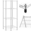 Metal corner rack 4 openwork shelves up to 1 t 1000 kg 68x68x180 cm