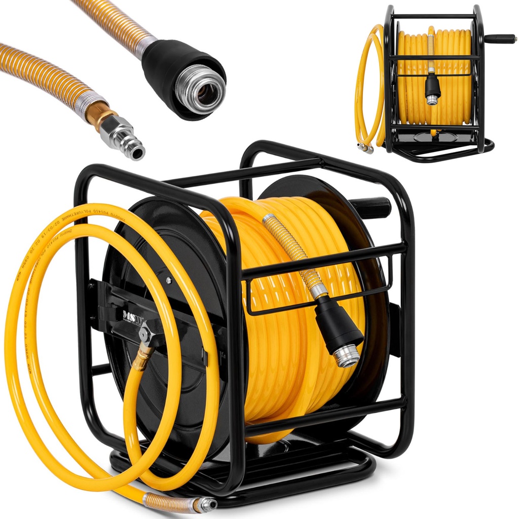 Pneumatic hose pressure hose on rotary reel 360 8 bar 30 m + 2 m