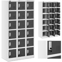 Locker cabinet with lockers social metal locker room 18 lockers with key.