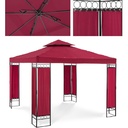 Garden pavilion gazebo folding tent 3 x 3 x 2.6 m red wine