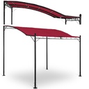 Garden canopy free-standing gazebo 2.6 x 3 x 2.5 m red