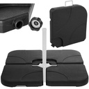 Base stand load for garden umbrella filled with water sand 50 x 50 x 6 cm 4 pcs.