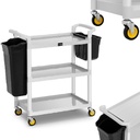Hotel cleaning service cart 2 plastic containers up to 150 kg