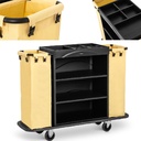 Hotel cleaning service cart 2 bags 3 shelves up to 150 kg