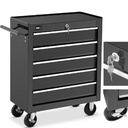 Workshop cart mobile tool cabinet with handle 5 drawers