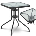 Balcony garden coffee table glass square 60x60 cm