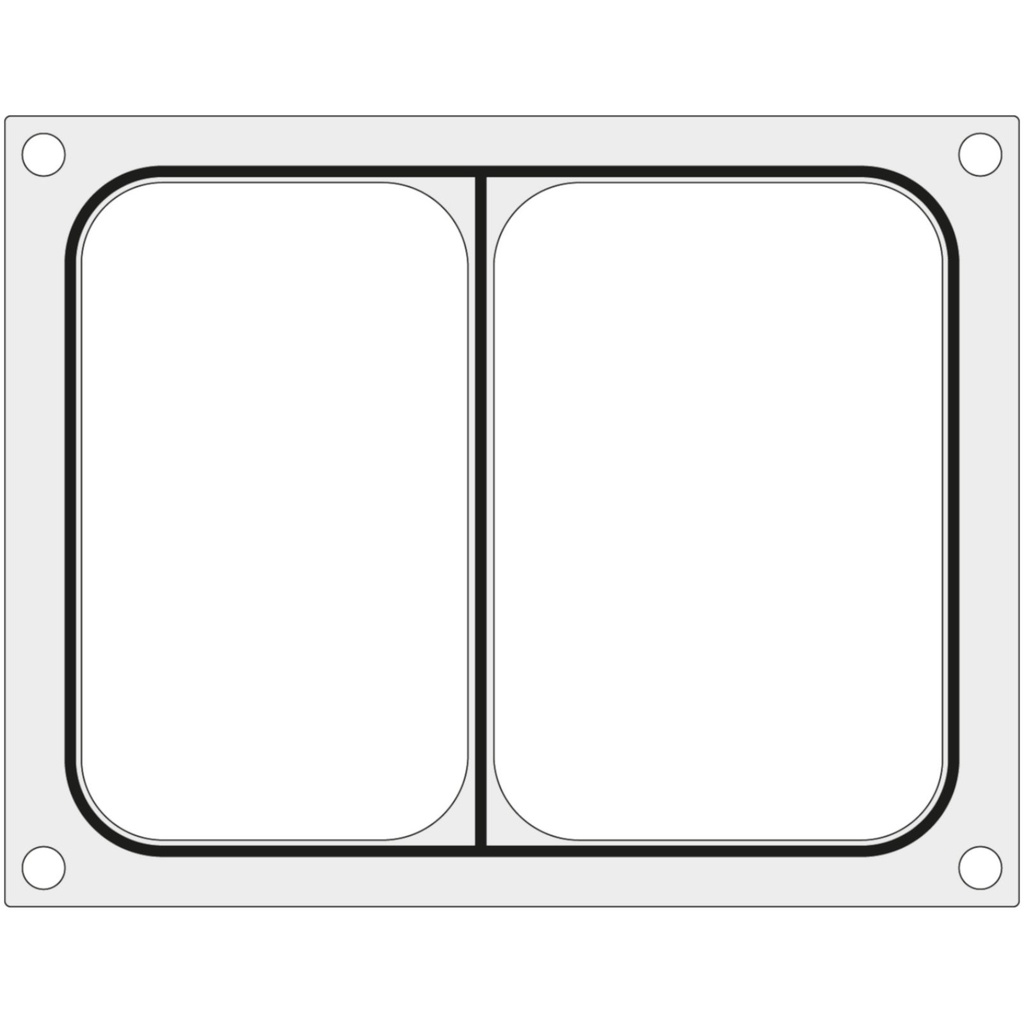 Mould matrix for Hendi sealing machine for bipartite tray 227x178 mm - Hendi 805596